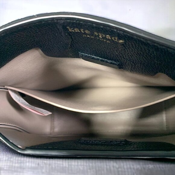 Kate Spade New York Margaux Large Crossbody Bag Black Leather PXRUA225 NWOT - Picture 8 of 9